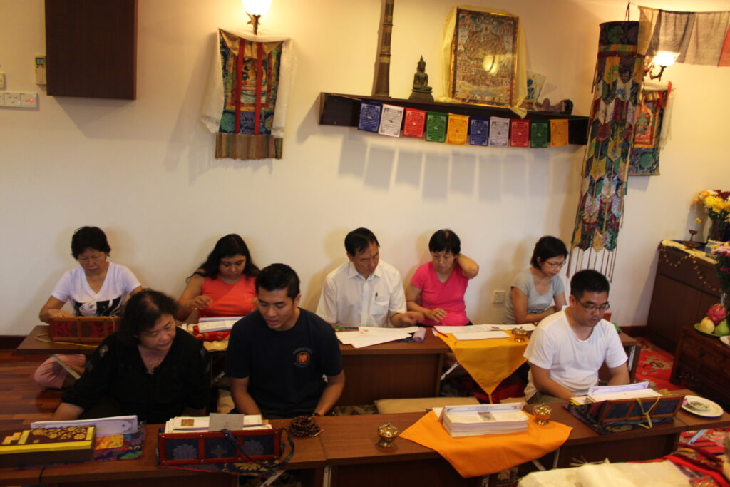 Attending teachings - Meru 2010